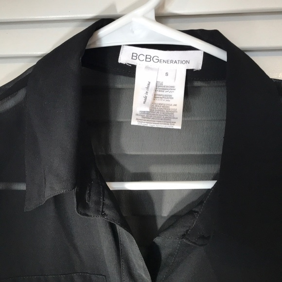 BCBGeneration Sheer Button Down - Picture 2 of 4